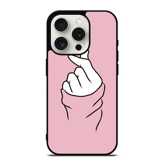 CUTE HEART FINGER 1 iPhone 15 Pro Case Cover
