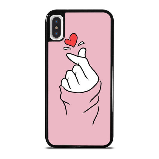 CUTE HEART FINGER 1 iPhone X / XS Case Cover