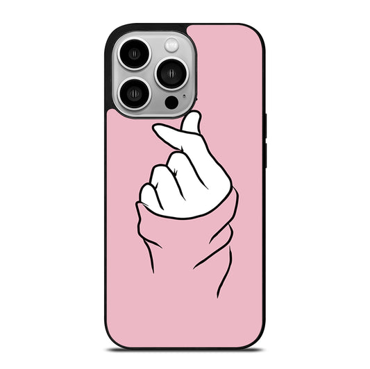 CUTE HEART FINGER 1 iPhone 14 Pro Case Cover