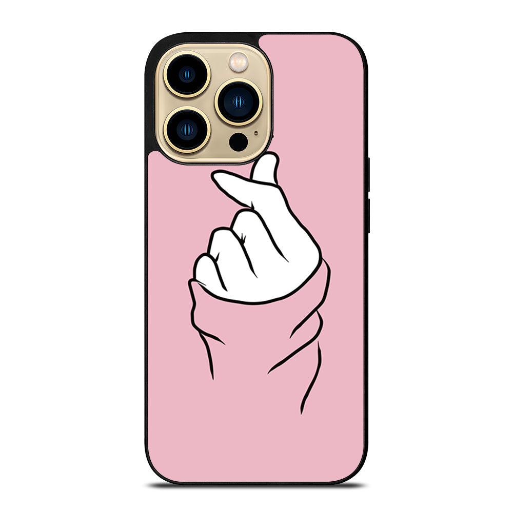 CUTE HEART FINGER 1 iPhone 14 Pro Max Case Cover