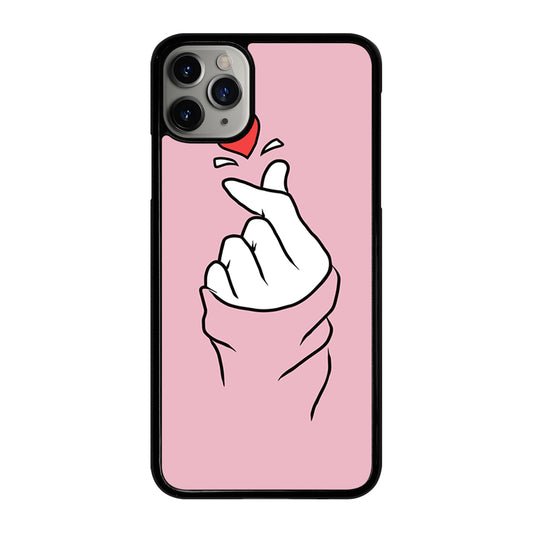 CUTE HEART FINGER 1 iPhone 11 Pro Max Case Cover