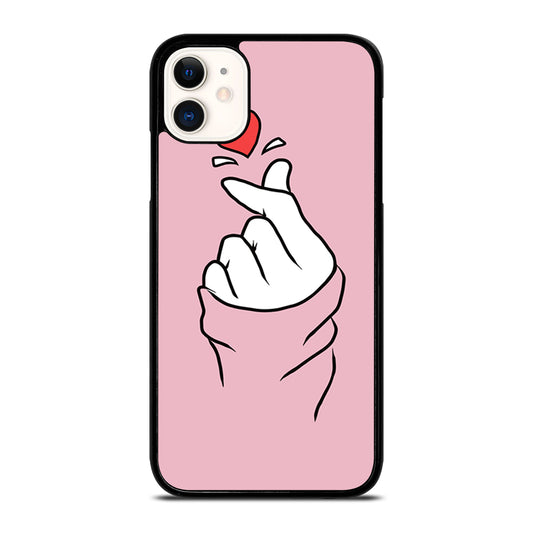 CUTE HEART FINGER 1 iPhone 11 Case Cover