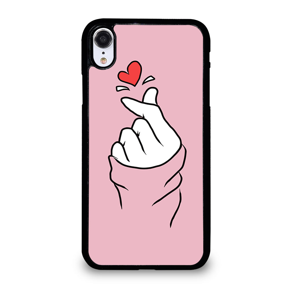 CUTE HEART FINGER 1 iPhone XR Case Cover