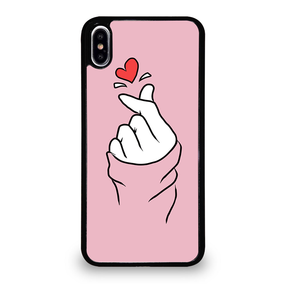 CUTE HEART FINGER 1 iPhone XS Max Case Cover