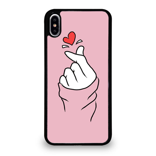 CUTE HEART FINGER 1 iPhone XS Max Case Cover