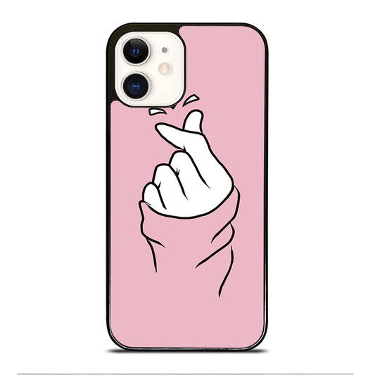 CUTE HEART FINGER 1 iPhone 12 Case Cover