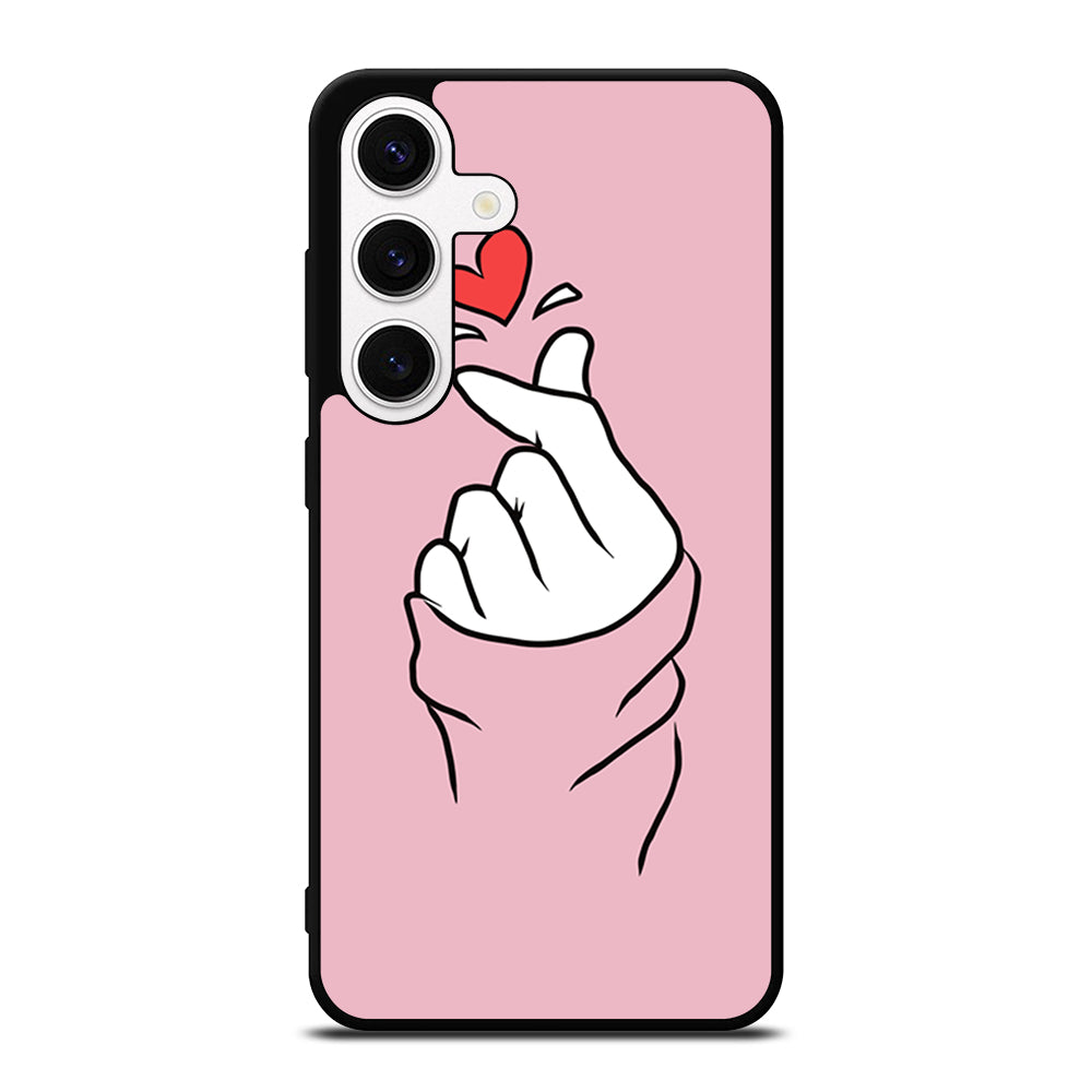 CUTE HEART FINGER 1 Samsung Galaxy S24 Case Cover