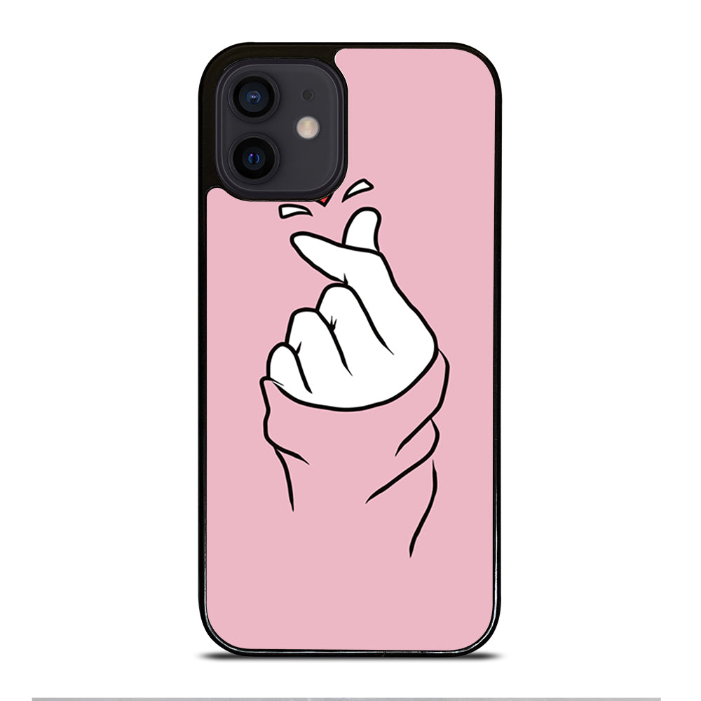 CUTE HEART FINGER 1 iPhone 12 Mini Case Cover