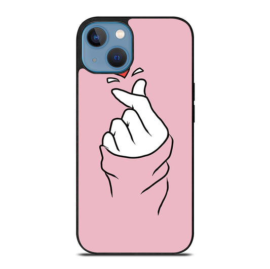CUTE HEART FINGER 1 iPhone 13 Case Cover