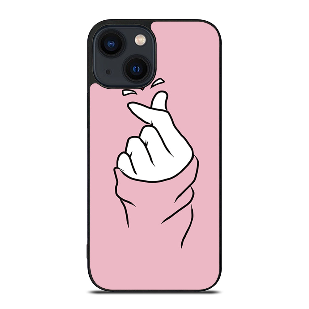 CUTE HEART FINGER 1 iPhone 14 Plus Case Cover