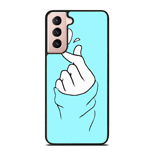CUTE HEART FINGER 2 Samsung Galaxy S21 Case Cover
