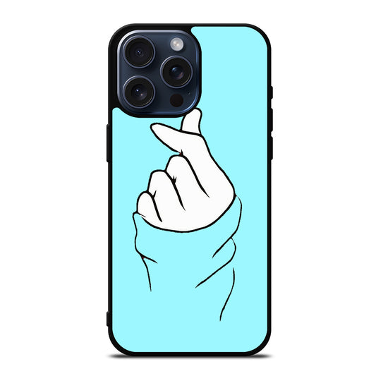CUTE HEART FINGER 2 iPhone 15 Pro Max Case Cover