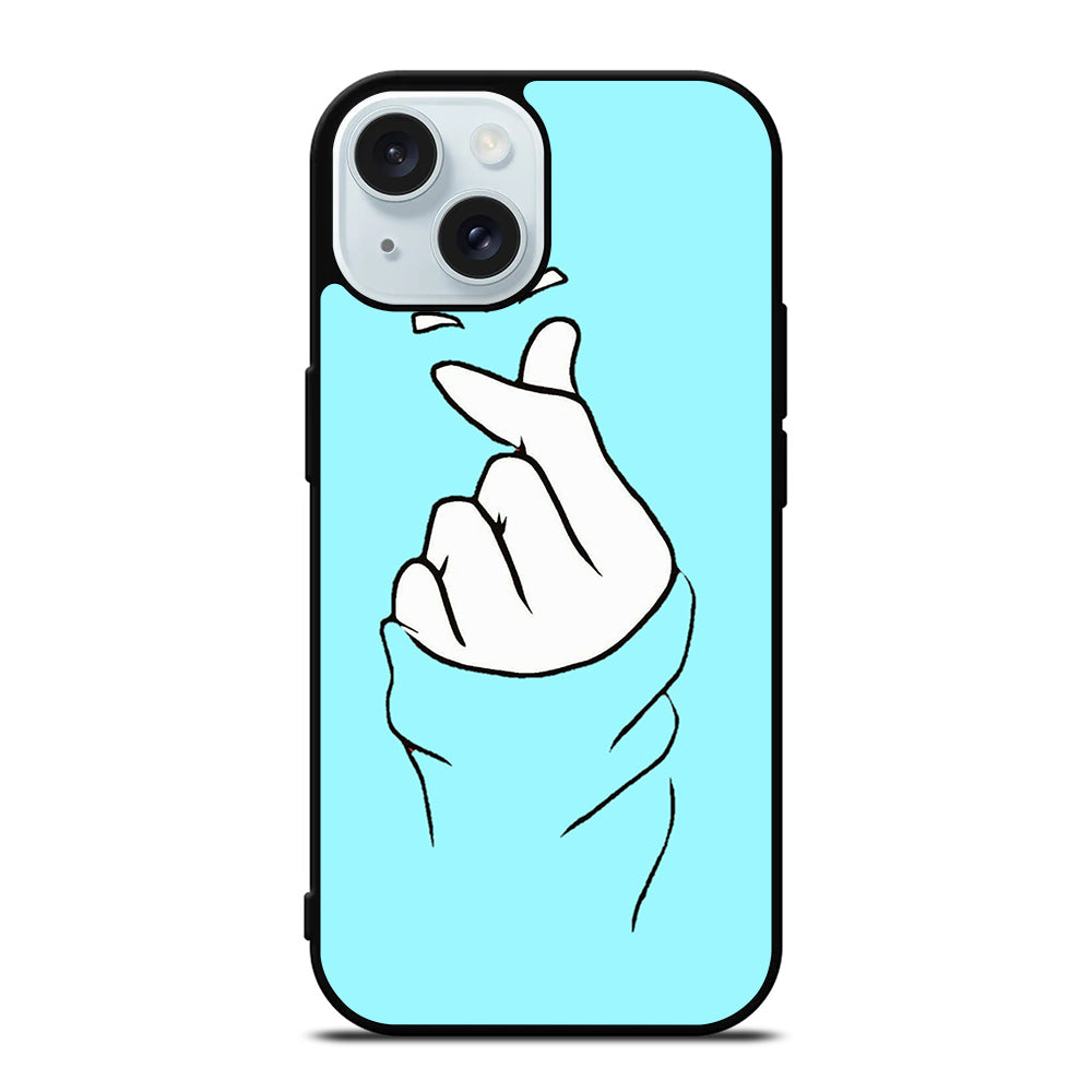CUTE HEART FINGER 2 iPhone 15 Case Cover