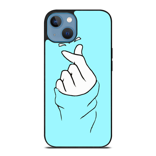 CUTE HEART FINGER 2 iPhone 13 Case Cover