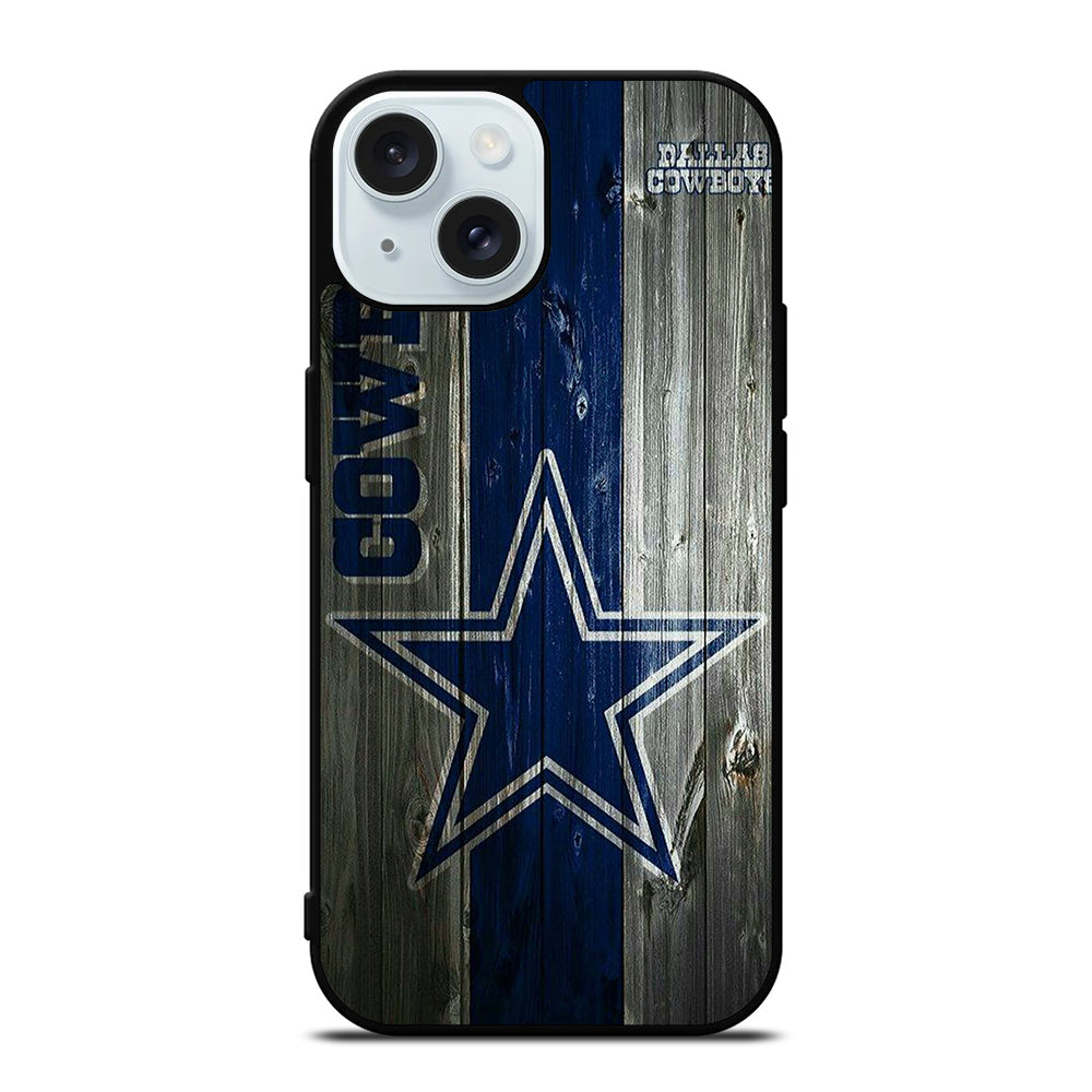 DALLAS COWBOYS WOODEN LOGO iPhone 15 Case Cover