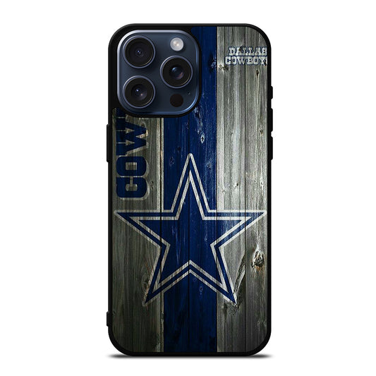 DALLAS COWBOYS WOODEN LOGO iPhone 15 Pro Max Case Cover