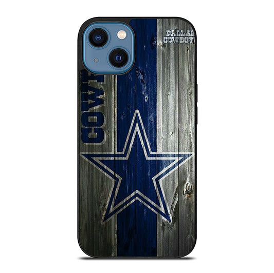 DALLAS COWBOYS WOODEN LOGO iPhone 14 Case Cover
