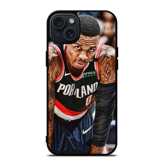 DAMIAN LILLARD TRAIL BLAZERS NBA BASKETBALL iPhone 15 Plus Case Cover