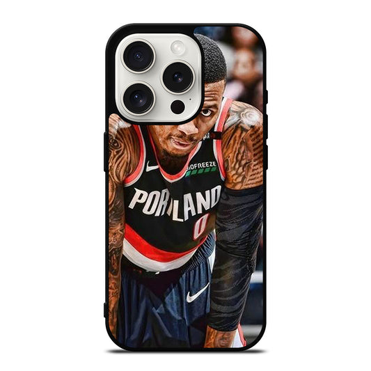 DAMIAN LILLARD TRAIL BLAZERS NBA BASKETBALL iPhone 15 Pro Case Cover