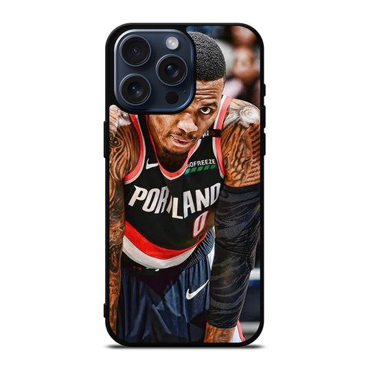 DAMIAN LILLARD TRAIL BLAZERS NBA BASKETBALL iPhone 15 Pro Max Case Cover