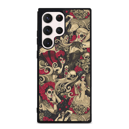 DAY OF THE DEAD SKULL ART Samsung Galaxy S23 Ultra Case Cover