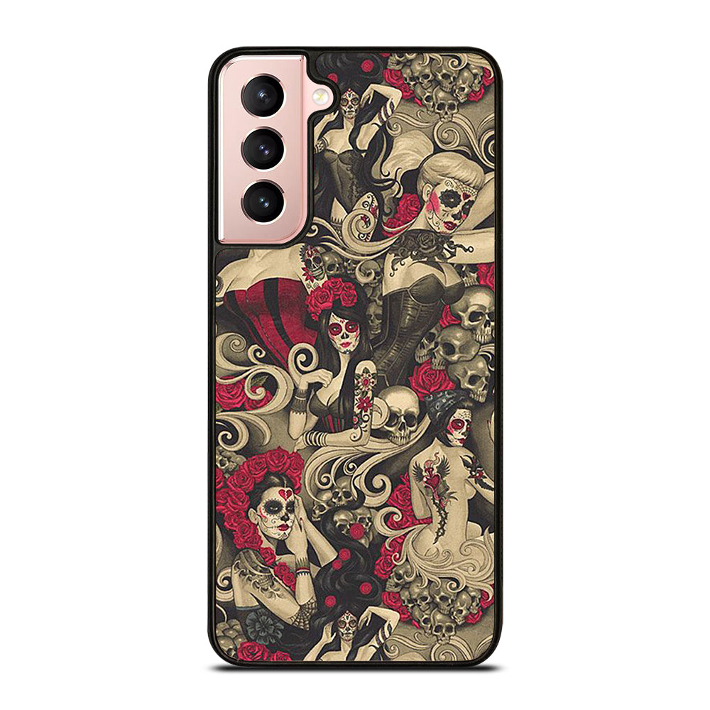 DAY OF THE DEAD SKULL ART Samsung Galaxy S21 Case Cover