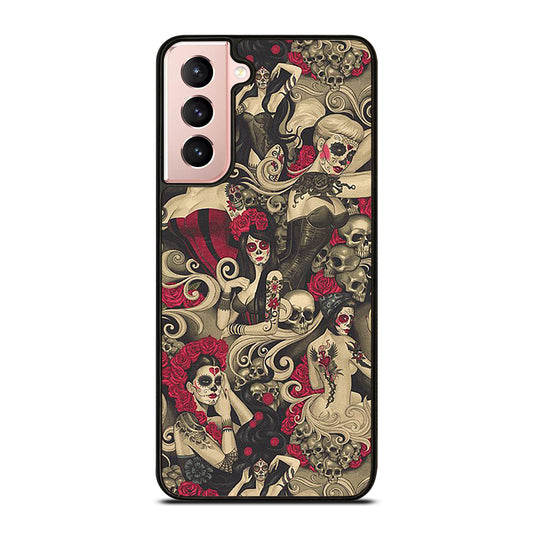 DAY OF THE DEAD SKULL ART Samsung Galaxy S21 Case Cover