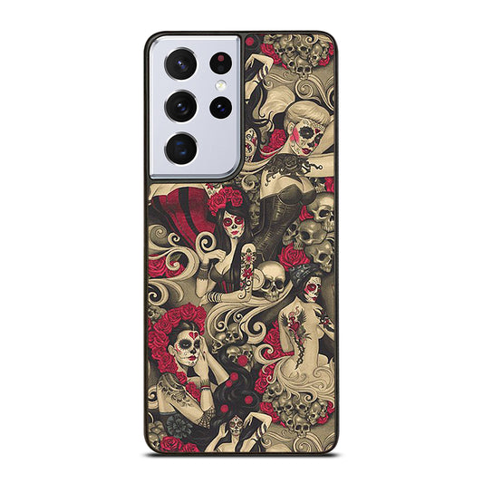 DAY OF THE DEAD SKULL ART Samsung Galaxy S21 Ultra Case Cover