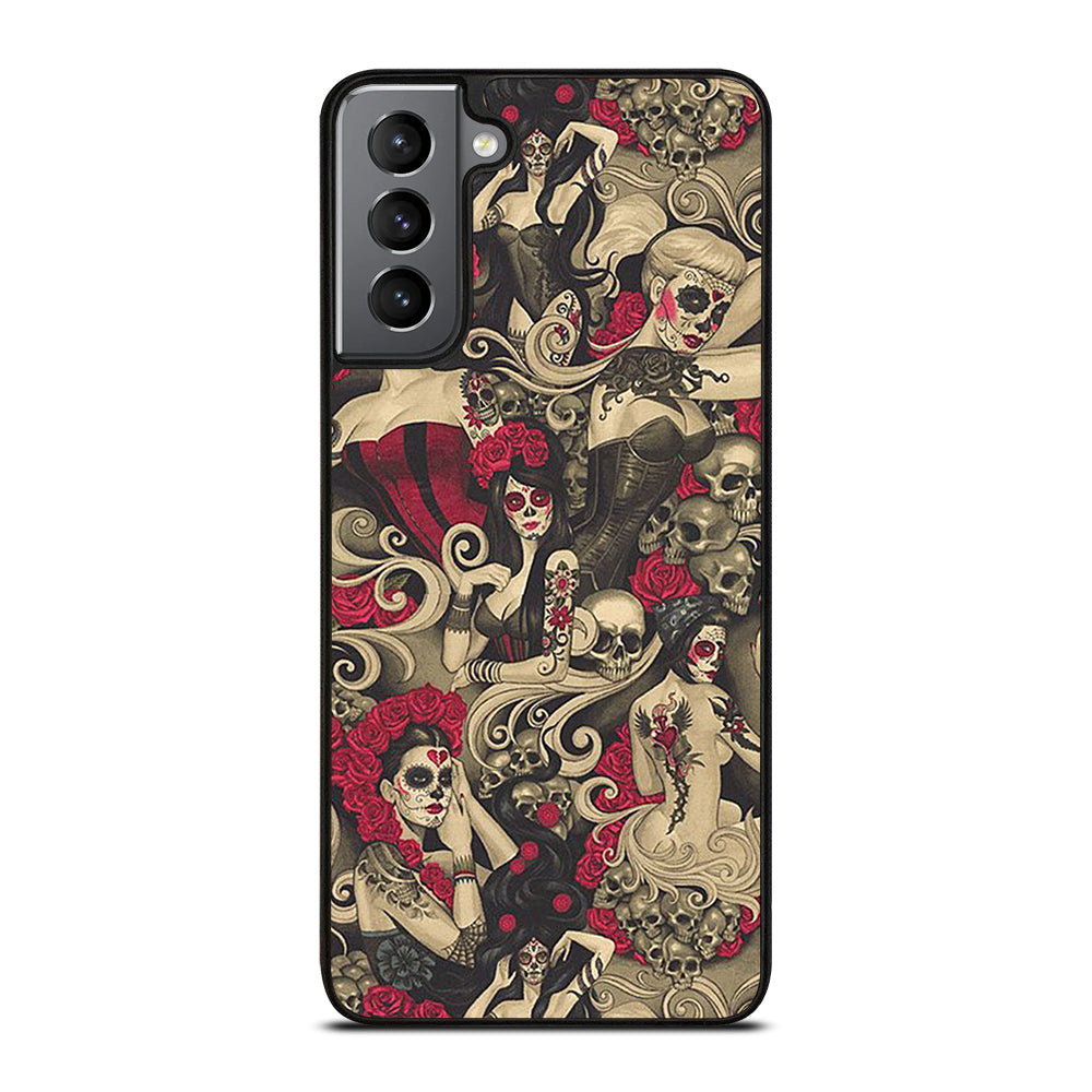 DAY OF THE DEAD SKULL ART Samsung Galaxy S21 Plus Case Cover