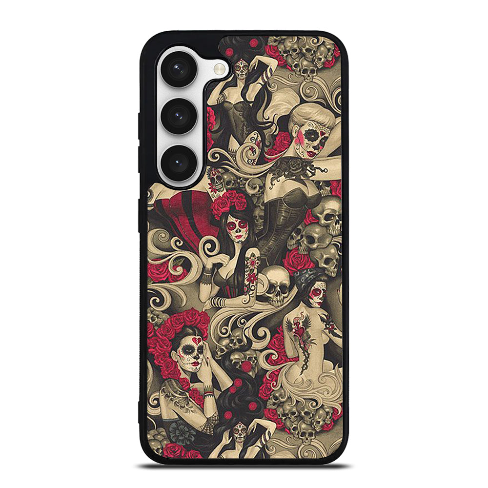 DAY OF THE DEAD SKULL ART Samsung Galaxy S23 Case Cover