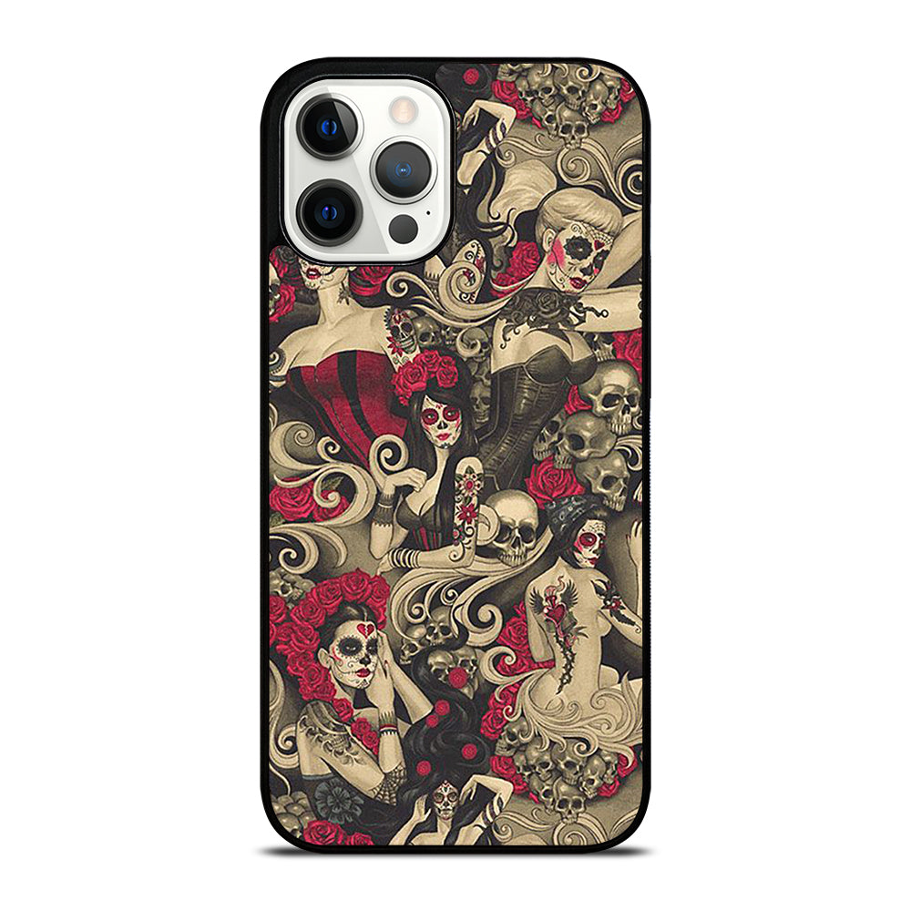 DAY OF THE DEAD SKULL ART iPhone 12 Pro Max Case Cover