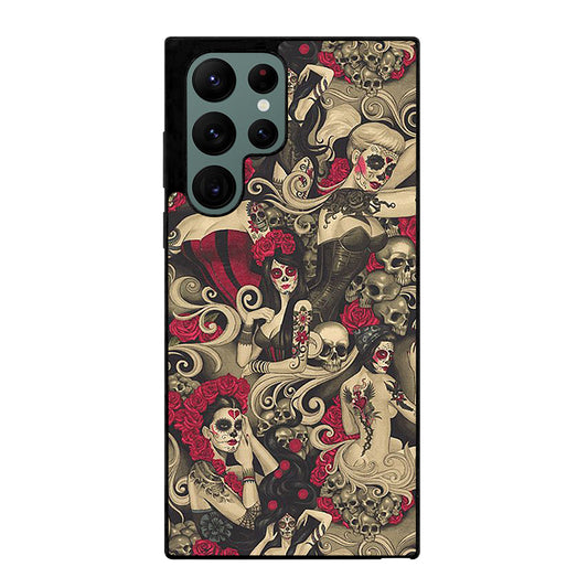 DAY OF THE DEAD SKULL ART Samsung Galaxy S22 Ultra Case Cover