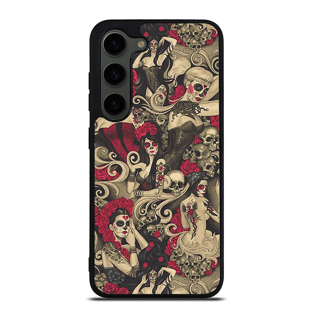DAY OF THE DEAD SKULL ART Samsung Galaxy S23 Plus Case Cover