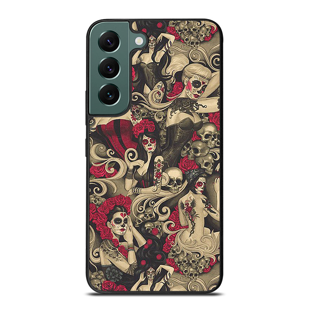 DAY OF THE DEAD SKULL ART Samsung Galaxy S22 Case Cover
