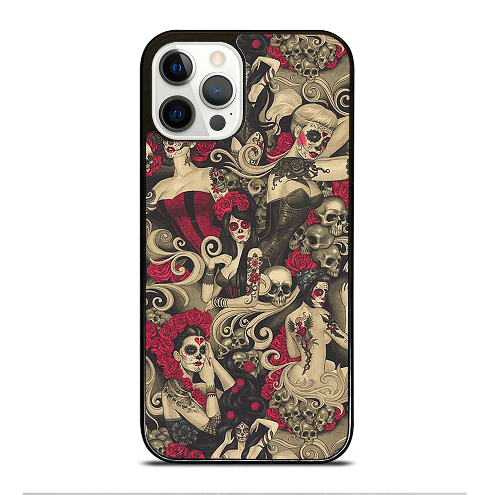 DAY OF THE DEAD SKULL ART iPhone 12 Pro Case Cover