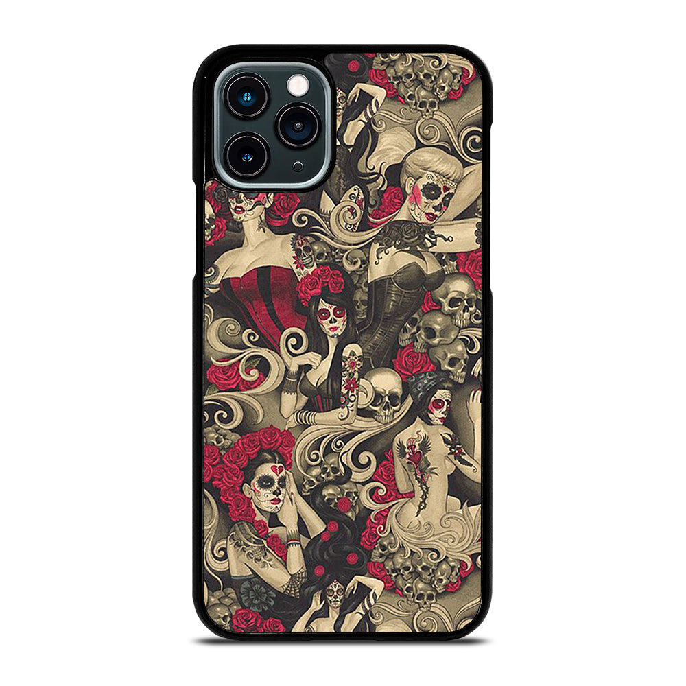 DAY OF THE DEAD SKULL ART iPhone 11 Pro Case Cover
