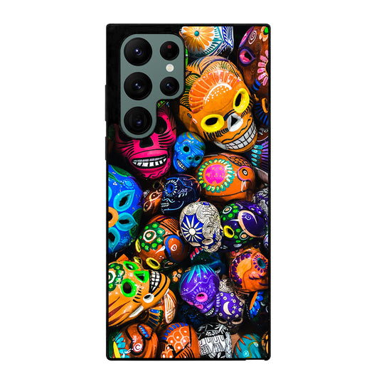 DAY OF THE DEAD SKULL PATTERN Samsung Galaxy S22 Ultra Case Cover