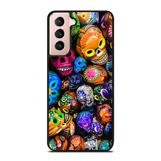 DAY OF THE DEAD SKULL PATTERN Samsung Galaxy S21 Case Cover