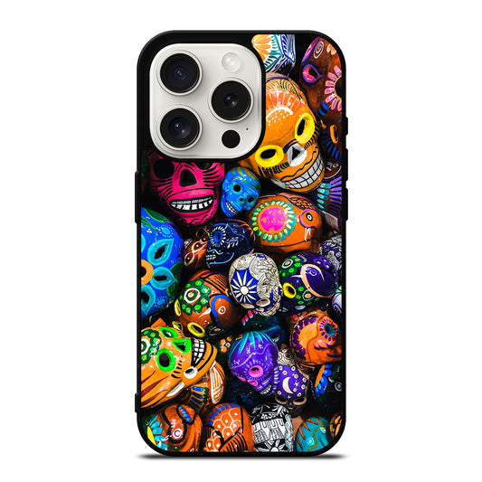 DAY OF THE DEAD SKULL PATTERN iPhone 15 Pro Case Cover