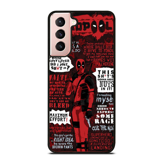 DEADPOOL QUOTE Samsung Galaxy S21 Case Cover