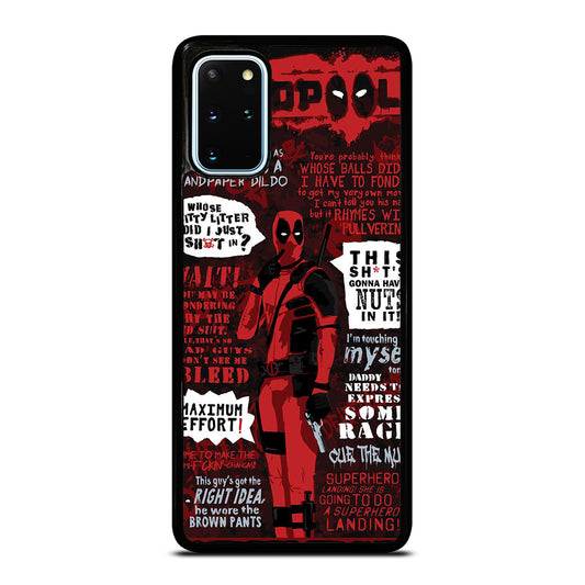 DEADPOOL QUOTE Samsung Galaxy S20 Plus Case Cover
