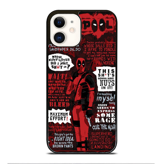DEADPOOL QUOTE iPhone 12 Case Cover