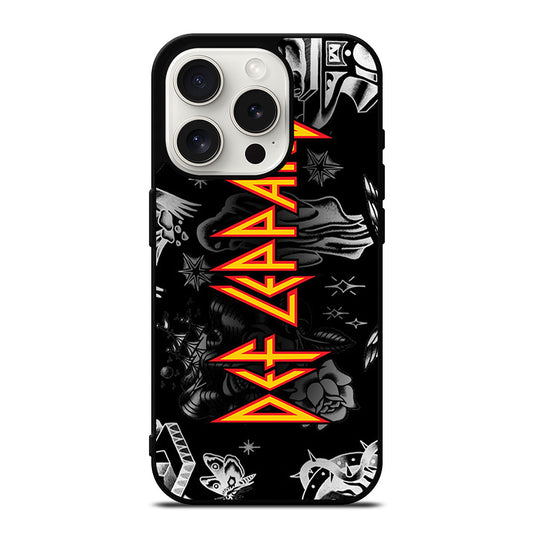 DEF LEPPARD GROUP BAND iPhone 15 Pro Case Cover