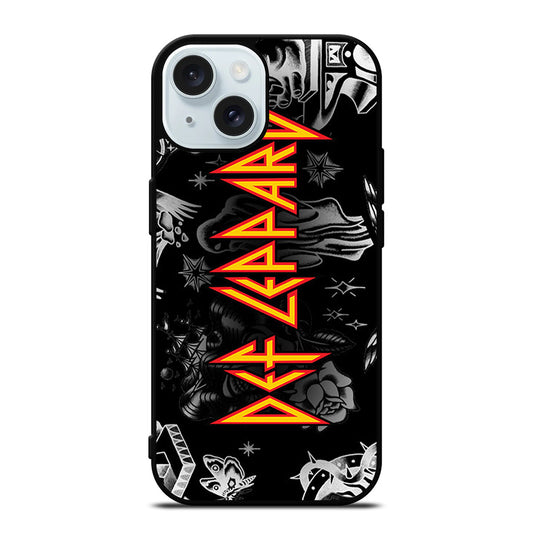 DEF LEPPARD GROUP BAND iPhone 15 Case Cover