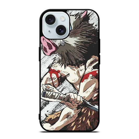 DEMON SLAYER HASHIBIRA INOSUKE ANIME iPhone 15 Case Cover
