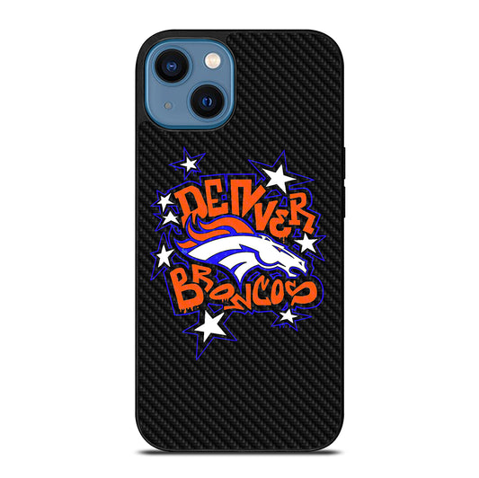 DENVER BRONCOS CARBON LOGO iPhone 14 Case Cover