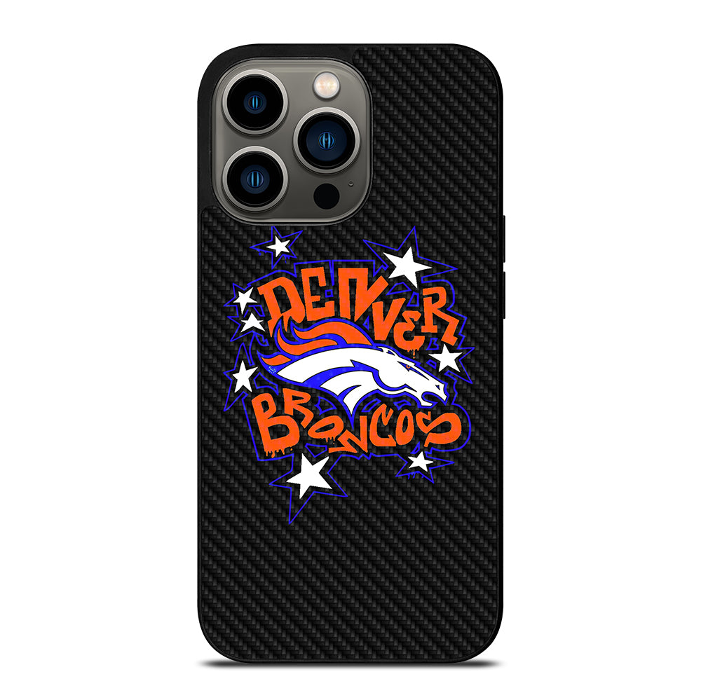 DENVER BRONCOS CARBON LOGO iPhone 13 Pro Case Cover