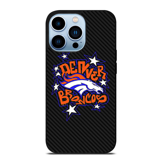 DENVER BRONCOS CARBON LOGO iPhone 13 Pro Max Case Cover