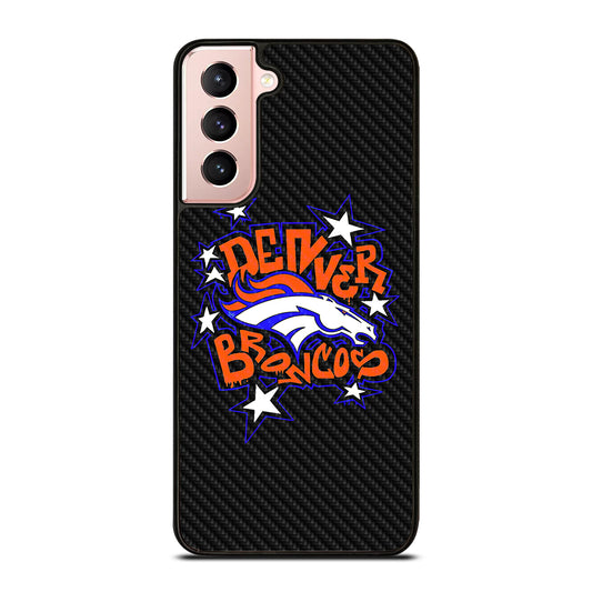 DENVER BRONCOS CARBON LOGO Samsung Galaxy S21 Case Cover