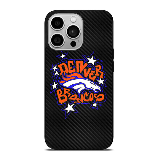 DENVER BRONCOS CARBON LOGO iPhone 14 Pro Case Cover